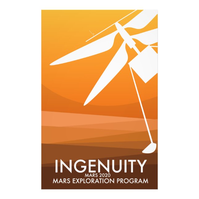 Foto Mars Helicopter Arte espacial engenhosa (Frente)