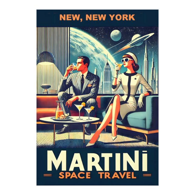Foto Martini Space Posteres de viagens New, Nova York (Frente)