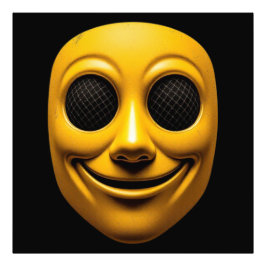 Foto Máscara de sorriso amarela