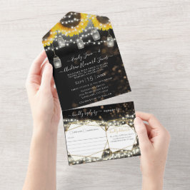 Foto: Mason Jar Sunflower Yellow & Dourado Casamen
