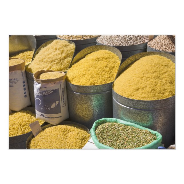 Foto Massa seca e feijão à venda, Marrakech, 2 (Frente)