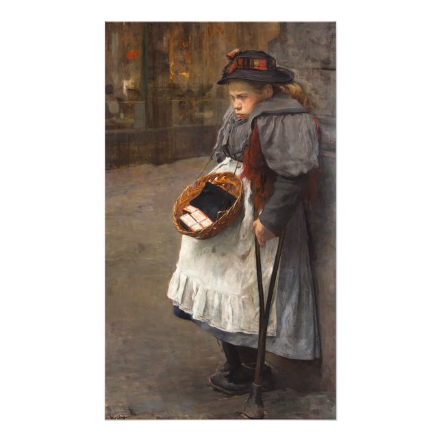 Foto Matchstick Girl Pobre Rua Urchin Pobreza Urbana (Frente)