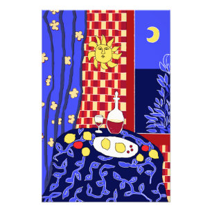 Foto Matisse Inspirou Noite Azul, Ainda Vinho, Limões
