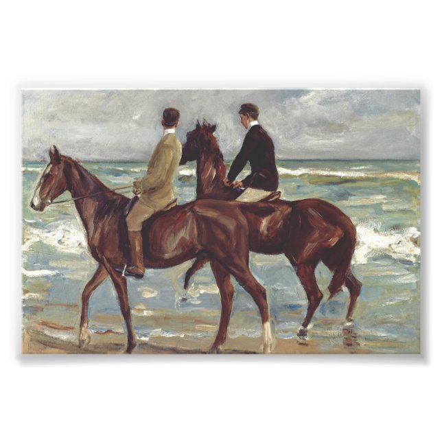 Foto Max Liebermann: Dois Cavaleiros na Praia (Frente)