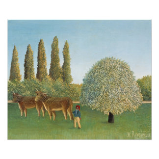 Foto Meadowland (The Pasture), Henri Rousseau,  1910