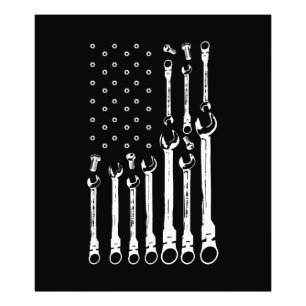 Foto Mecânico do carro de bandeira Patriótica Americano