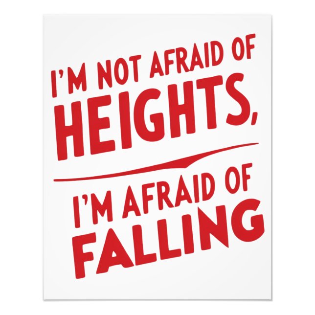 Foto Medo de cair: Design de tipografia (Frente)