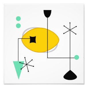 Foto meio século amarelo azul moderno