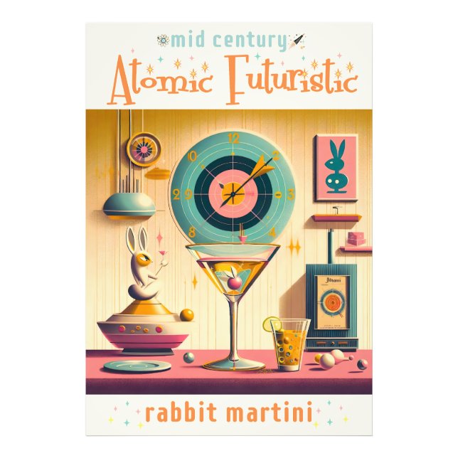 Foto Meio século Futurístico Atômica Rabbit Martini (Frente)