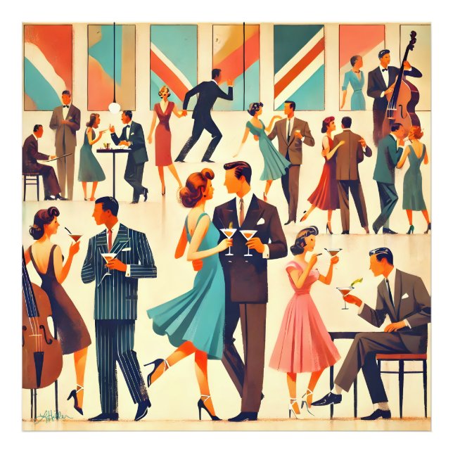 Foto Meio século Modern Martinis No Clube (Frente)