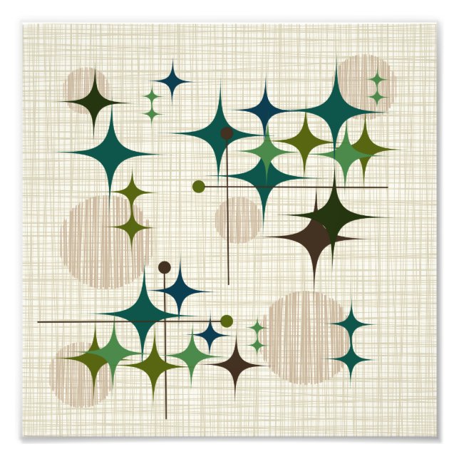 Foto Meio século Moderno de Starbursts e Globos (Frente)