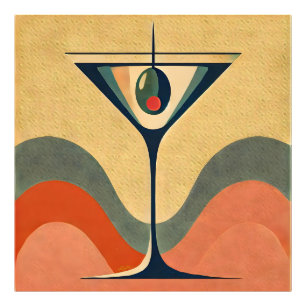 Foto Meio século moderno "pimento azeitona martini wave