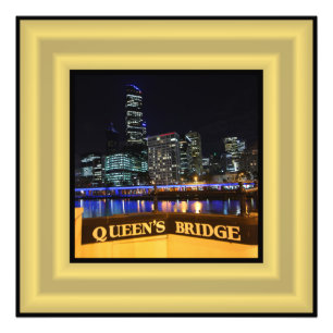 Foto Melbourne Austrália CDB Luzes sobre a Ponte da Ra