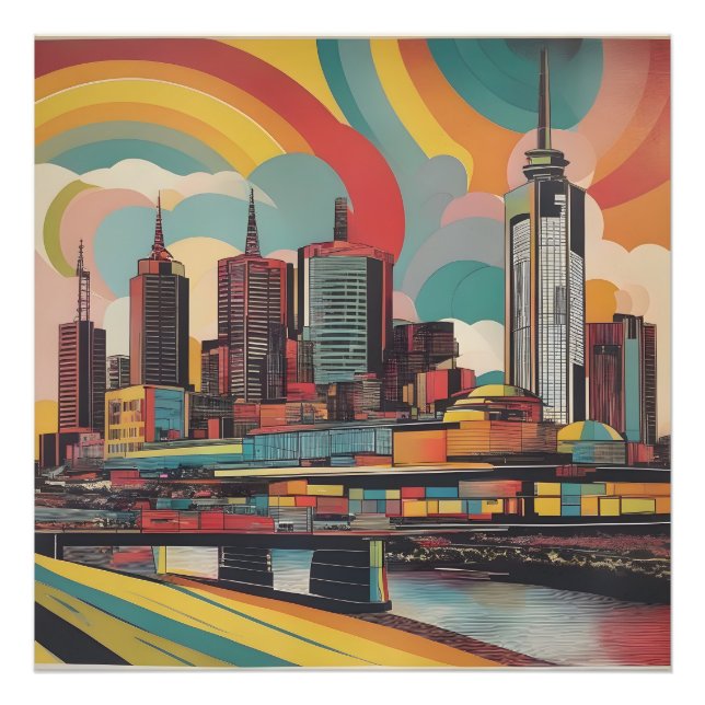 Foto Melbourne poster vintage (Frente)