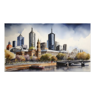 Foto Melbourne watercolor art