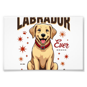 Foto Melhor Pai de Labrador de Todos os Tempos Vintage