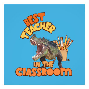 Foto Melhor Professor de Dinossauro Engraçado na Sala d