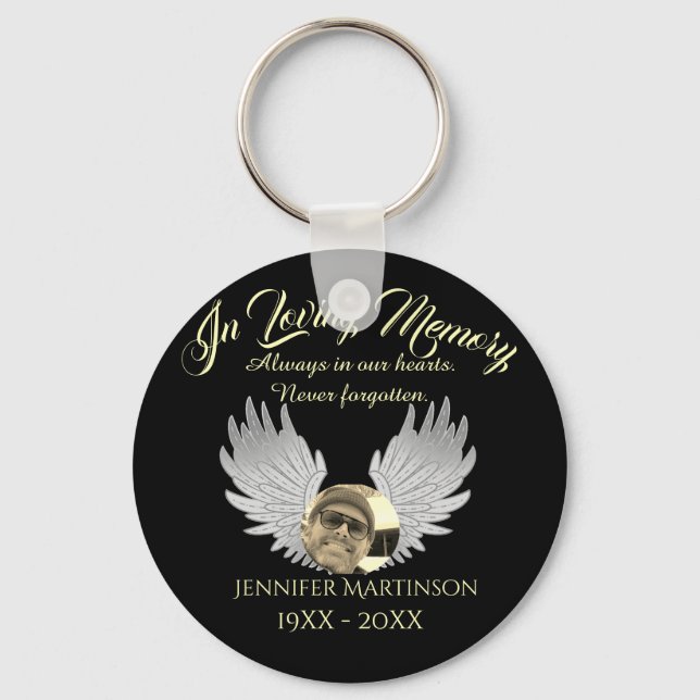 Foto Memorial em Loving Memory Chaveiro (Frente)