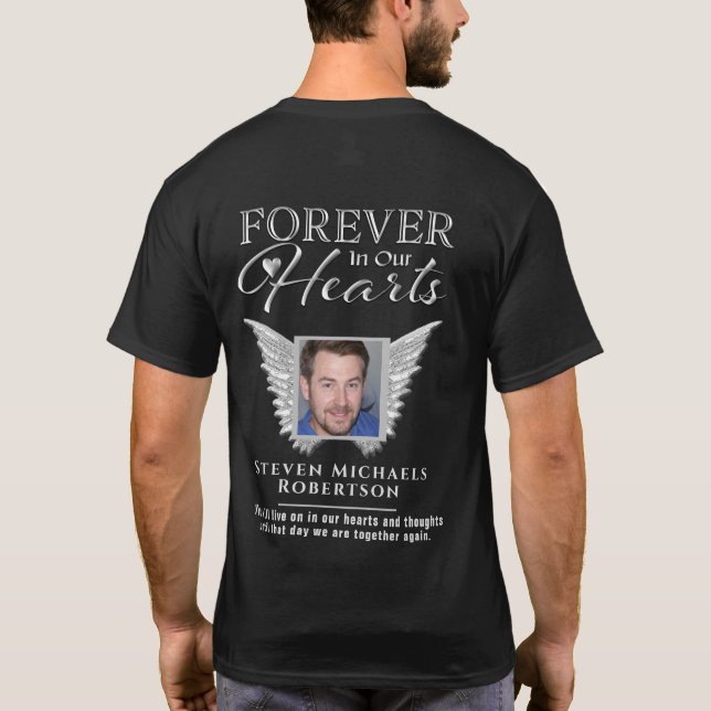 Foto Memorial T-Shirt para sempre em nossos coraçõ (Verso)