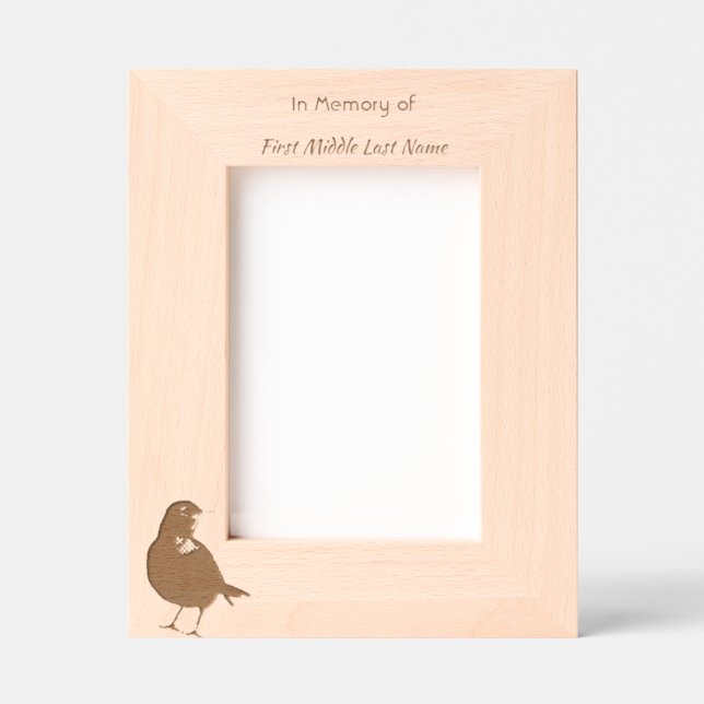 Foto Memorial Watercolor Robin Garden Bird (Front)