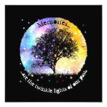 Memórias são luzes cintilantes voando céu cósmico