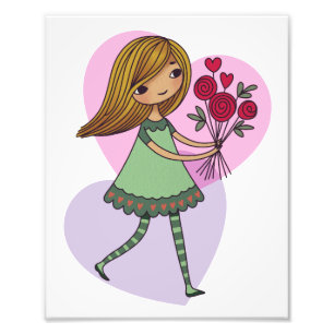 Foto Menina Com Flores