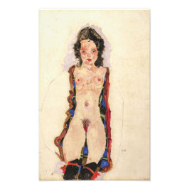 Foto Menina com Ligas Vermelhas | Egon Schiele |