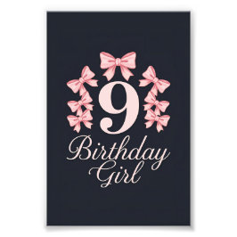 Foto Menina de 9 anos de aniversário