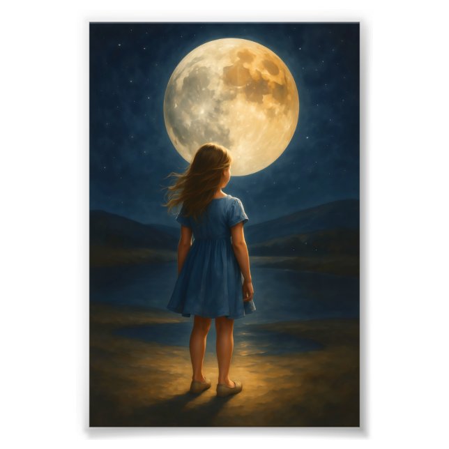 Foto "Menina debaixo da lua cheia (Frente)