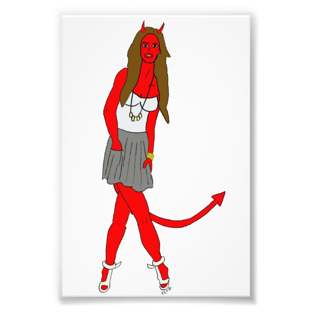 Foto menina diabólica (Frente)