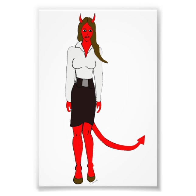Foto menina diabólica (Frente)