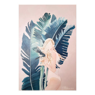 Foto Menina em pintura a óleo de maiô