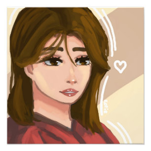 Foto Menina Gira Simples Arte Digital Desenhada
