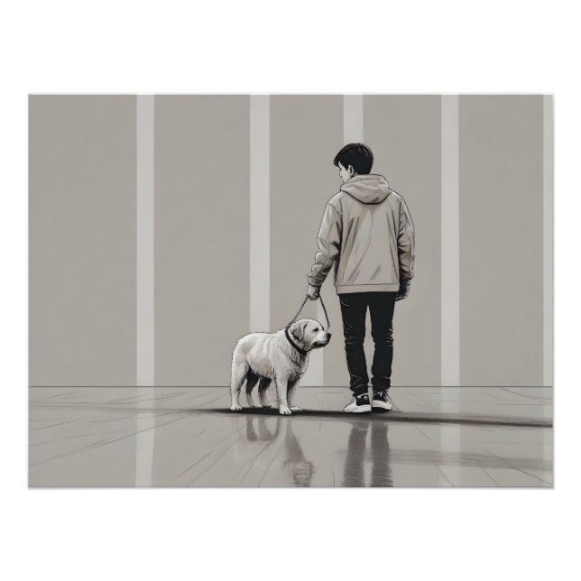 Foto Menino com arte de cão (Frente)