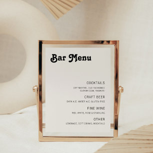 Foto Menu de Bar Moderno Chic Retroativo