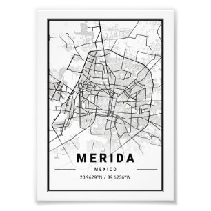 Foto Merida - México - Mapa da Cidade Ligth