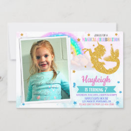 Foto Mermicorn Convite de aniversário Mericorn