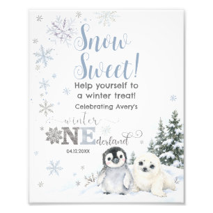 Foto Mesa de sobremesas de animais árticos Winter Onede