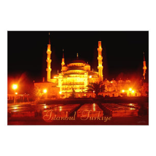 Foto Mesquita de Istambul Turkiye Impressão