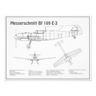 Foto Messerschmitt Bf 109 - Airplane Blueprint BD