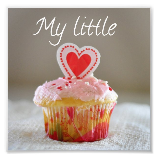 Foto Meu Coração Cupcake Te Ama Impressão (Frente)