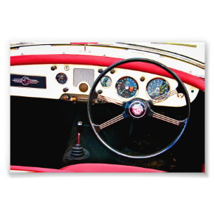 Foto MG A Classic Sports Car Interior Britânico