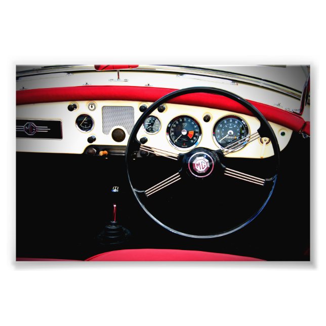 Foto MG A Classic Sports Car Interior Britânico (Frente)