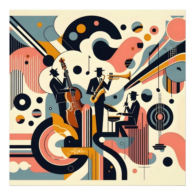 Foto Mid Century Jazz Age Psychedelic Trio (Frente)