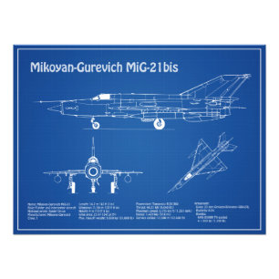 Foto MiG-21 bis - Planos de projeto de avião AD