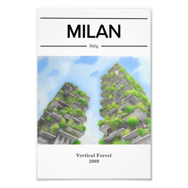 Foto Milan Architecture Skyscraper Vertical Forest (Frente)