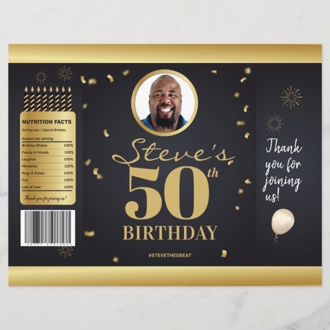 Foto: Milestone Birthday Chip Bag Wrappers (Frente)