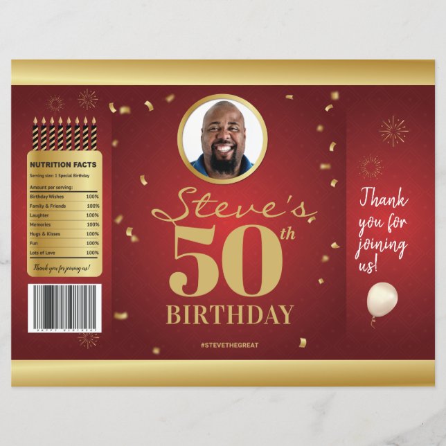 Foto: Milestone Birthday Chip Bag Wrappers (Frente)