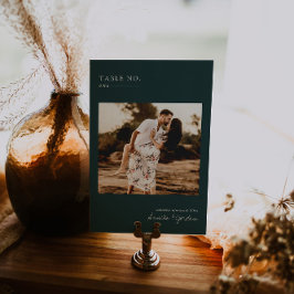 Foto mínima moderna | Cartão de Número de Tabela