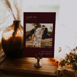 Foto mínima moderna | Cartão de Número de Tabela